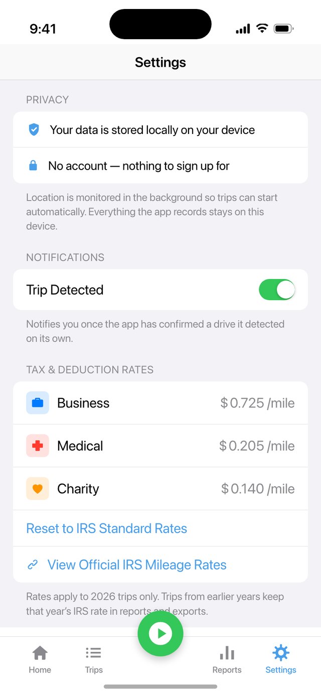 Privacy and permissions settings showing all data stored on device